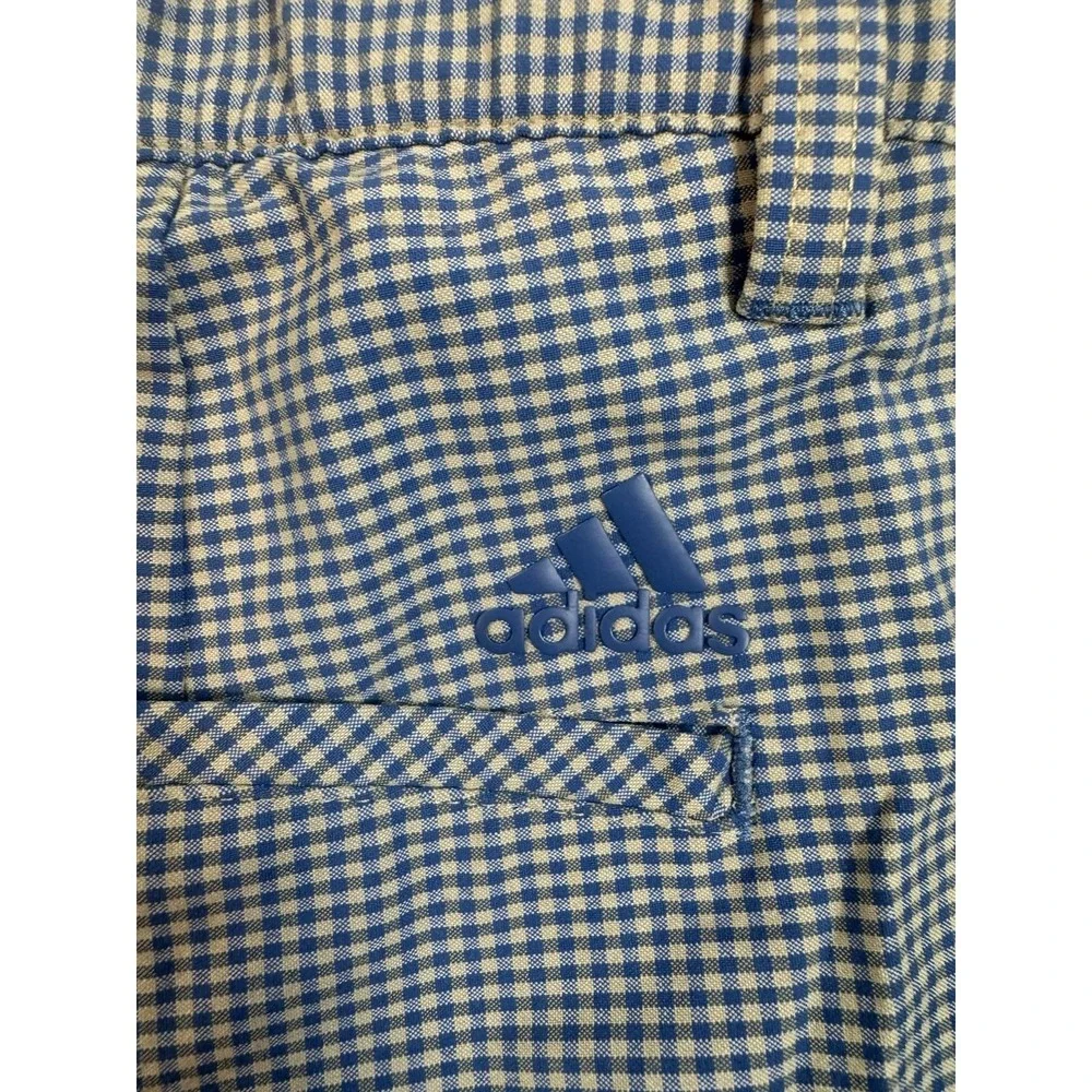 Adidas Blue Plaid Golf Shorts Mens Size 38‎